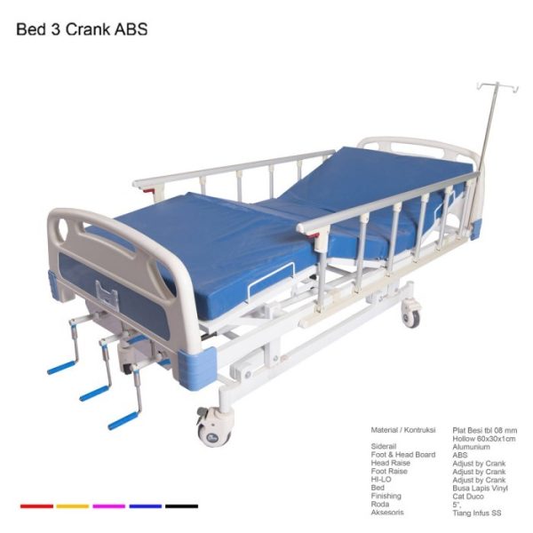 Hospital Bed 3 Crank ABS Manual